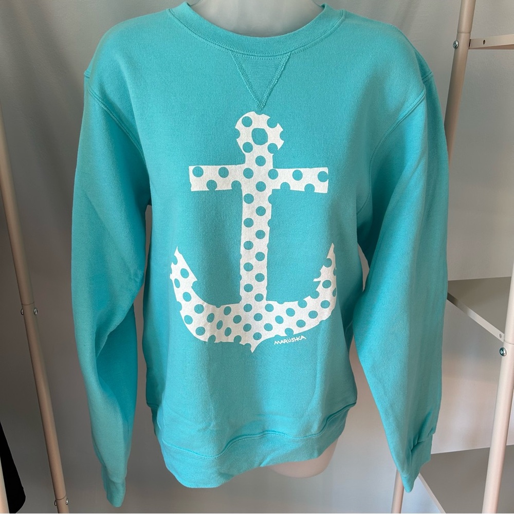 Nautical Anchor Marushka Crewneck Sweatshirt Cottagecore